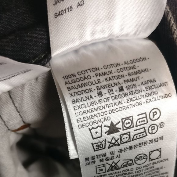 Levi's 501XX Skinny Button Fly HighRise DarkWash Rawhem Jean -w32/Measuremnt - Picture 10 of 10